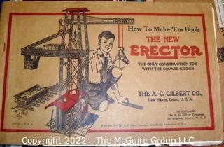 Vintage Metal Erector Set No. 9 1/2 w/electric motor - extremely well cared for