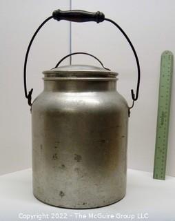 Vintage Aluminum Pail With Lid