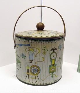 Vintage Biscuit Tin With Lid Made In England