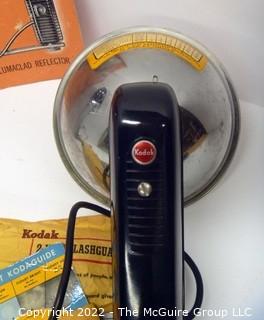 Vintage Kodak Flash attachment and second unit with manual, guide, shutter release