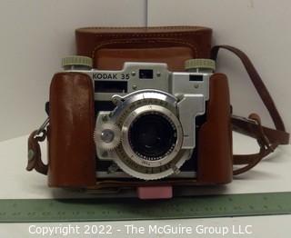 Vintage Kodak 35 Camera. WWII era. 50mm f:3.5 with leather Case