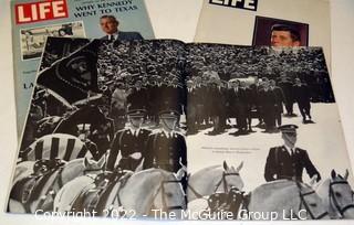 Three Kennedy Assination Era Magazines Life and Post