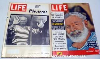 Two Life Magazines: Picasso And Hemingway Subject Matter