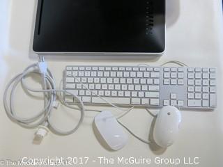 2008 MAC computer, keyboard, 2 mice in working condition; 1 GB memory; 256; upgradable