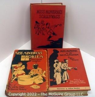 Selection of Three (3) Mrs Minerva books by Emma Speed Sampson 2 w/ Dust Jackets