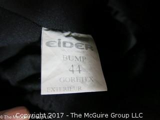 "Eider" Goretex ski pants; Euro size 44 (made in France); and snorkeling gear