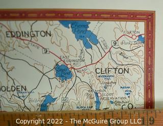 19 x 27" Decorative Map of Upper Penobscot Bay, ME