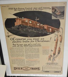 1925 Model Train Advertisement and Southern Railway Co. Dining Car Menu 