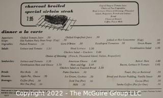 1925 Model Train Advertisement and Southern Railway Co. Dining Car Menu 