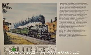 1925 Model Train Advertisement and Southern Railway Co. Dining Car Menu 