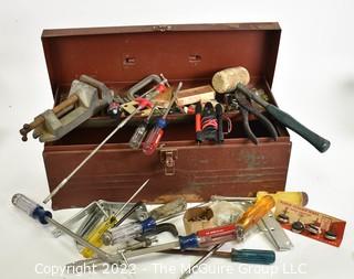 Metal Tool Box and Contents 