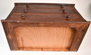 Small Three (3) Drawer Primitive Dresser Top Chest of Drawers or Jewelry Box