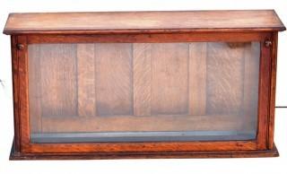 Wood Glass Front Display Case. 10" x 19" x 38"
