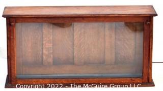 Wood Glass Front Display Case. 10" x 19" x 38"
