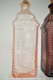 Selection of embossed - shaped glass items