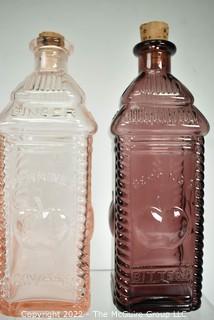 Selection of embossed - shaped glass items