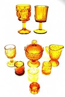 Group of Amber Glassware.