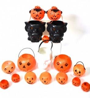 Vintage Halloween Candy Buckets.