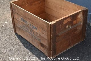 Antique wooden crate: Roberts & Oake Purveyors 19 x 26"