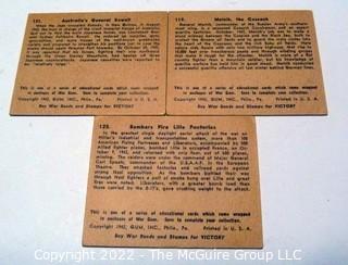 Selection of Three WWII trading cards (1942) by Gum: see titles