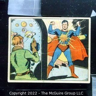 Selection of Three Superman trading cards (1940) by Gum: #'s 6, 12, 14. See titles