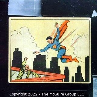 Selection of Three Superman trading cards (1940) by Gum: #'s 6, 12, 14. See titles