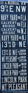 Circa 1930's Washington DC Trolley Route Scroll  30" X 94"