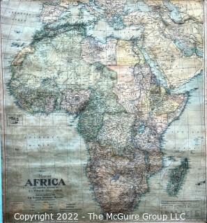 1922 Map of Africa (28 x 31"on woven back) published by National Geographic 