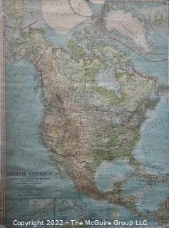 1924 National Geographic Map of North America (28 x 38" on woven back) 