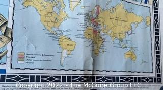 27 x 40" WW II Era National Geographic Map of the World (rolled)