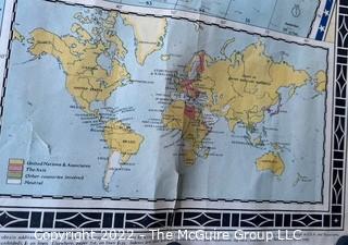 27 x 40" WW II Era National Geographic Map of the World (rolled)