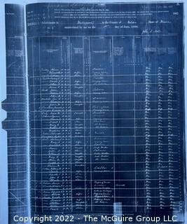 Paper copy of 1880 census for the town of Winterport in Waldo Maine