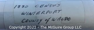 Paper copy of 1880 census for the town of Winterport in Waldo Maine