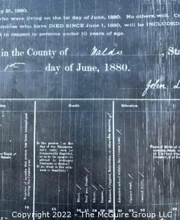 Paper copy of 1880 census for the town of Winterport in Waldo Maine