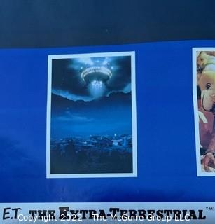 Vintage 1982 movie poster for E.T. The Extraterrestrial scene collage. Universal City Studios 23 x 35"