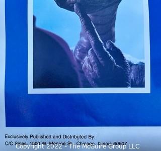 Vintage 1982 movie poster for E.T. The Extraterrestrial scene collage. Universal City Studios 23 x 35"