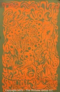 23 x 35" Artko 1967 Psychedelic Black Light Poster - Groovy! (Rolled)