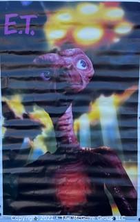 23 x 35" 1982 Rolled Promotional Movie Poster by Universal City Studios of E.T. with mother-ship in background