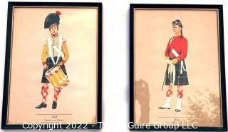 Two (2) Framed Under Glass Prints of Scottish Soliders.