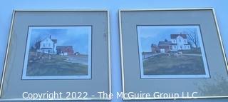 (2) Double Signed and Numbered Ruralscapes by Steve Zazenski. Each 15 x 17"