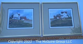 (2) Double Signed and Numbered Ruralscapes by Steve Zazenski. Each 15 x 17"