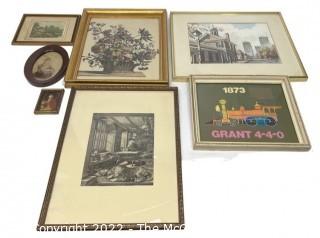 Group of Framed Items