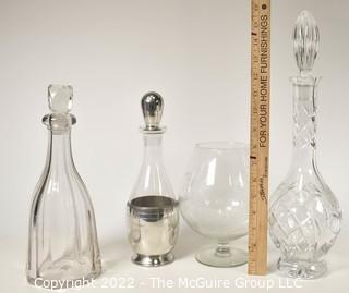 Collection of Crystal Decanters and Brandy Snifter