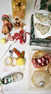 Group of Vintage Christmas ornaments 