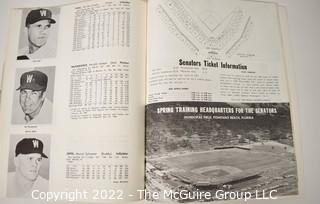 1961 Washington Senators Baseball Team Yearbook