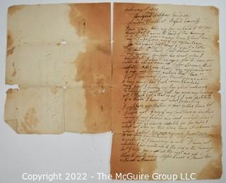 1830 Hand Written Letter From Upper Canada Dated Feb 17, 1830 with Buffalo NY cancellation