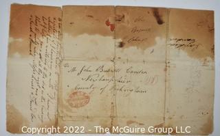 1830 Hand Written Letter From Upper Canada Dated Feb 17, 1830 with Buffalo NY cancellation