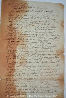 1830 Hand Written Letter From Upper Canada Dated Feb 17, 1830 with Buffalo NY cancellation