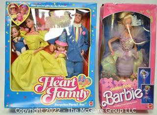 Two (2) New in Box Dolls Including Barbie and The Heart Family