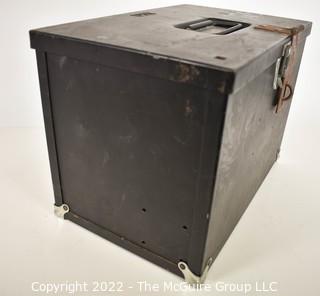 Old US Navy metal equipment lockbox